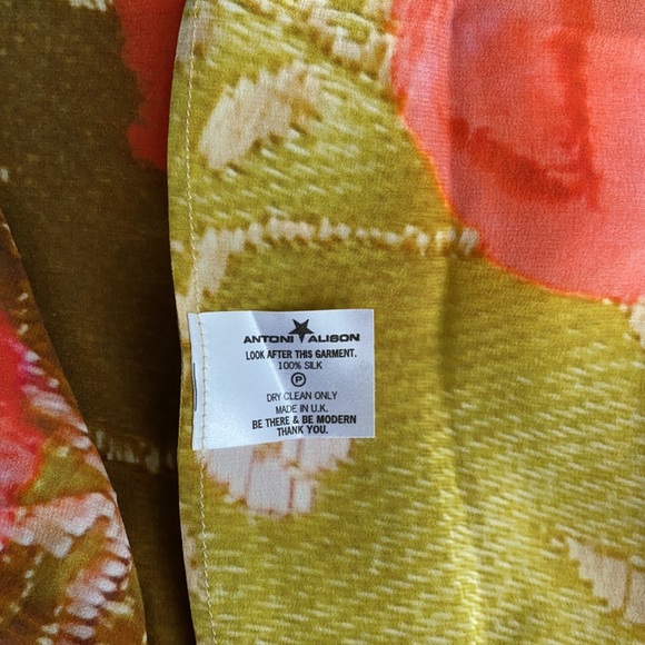 Designer Long Dress 100% Silk, size S - Picture 6 of 9